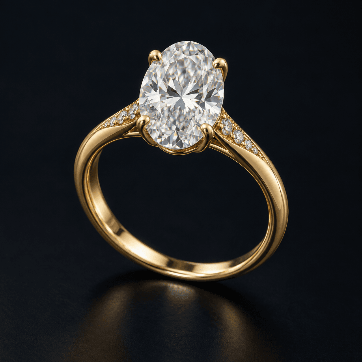 Illustrative oval diamond ring reference